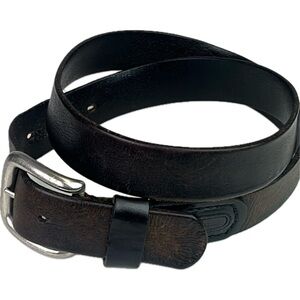 Columbia Men’s Leather Dress Casual Belt Two Toned Black Brown Size 36